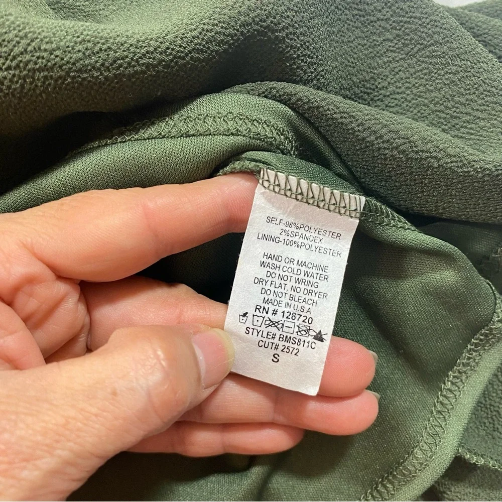 Blue Rain Chic Olive Green Wrap Skirt Small Mini Skirt - Picture 5 of 8